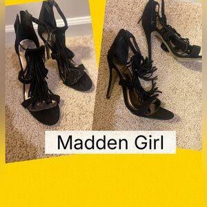 Madden Girl Black Suede Heels  Size 7.5